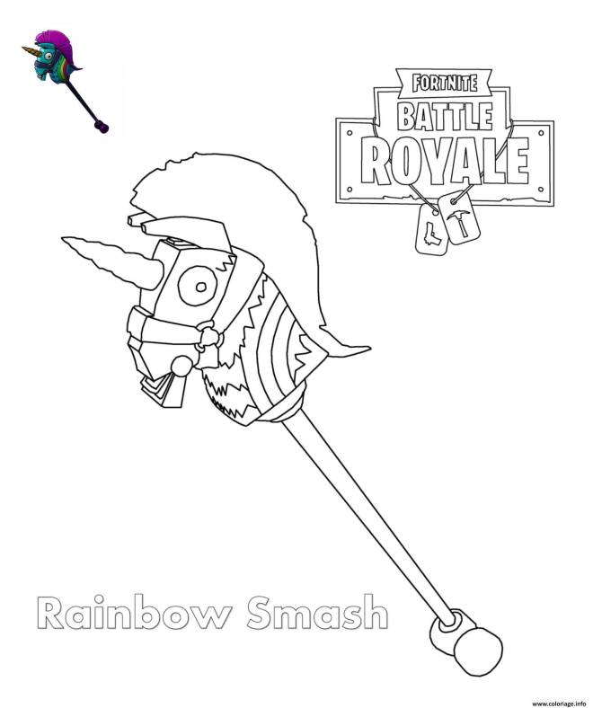 Coloriage et dessins gratuits Rainbow Smash Fortnite  à imprimer