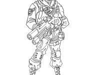 Coloriage Raptor skin de Fortnite