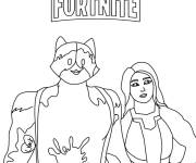 Coloriage She Hulk et Meowscles Fortnite