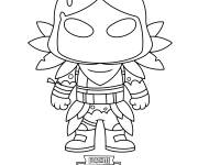 Coloriage Skin Raven Facile
