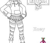 Coloriage Skin Zoey Fortnite