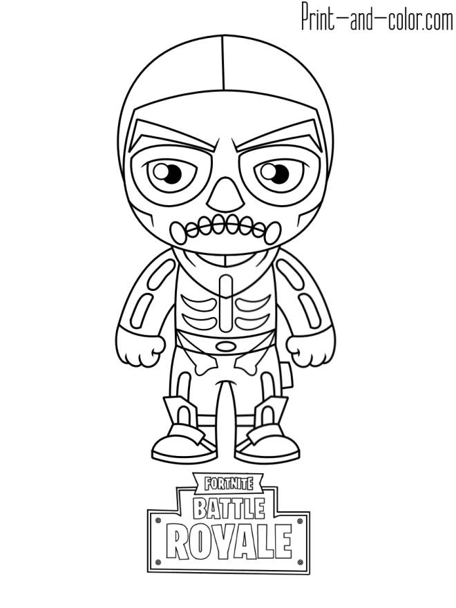 Coloriage et dessins gratuits Skull Ranger de Fortnite à imprimer