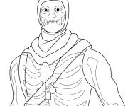 Coloriage Skull Trooper Fortnite Poster