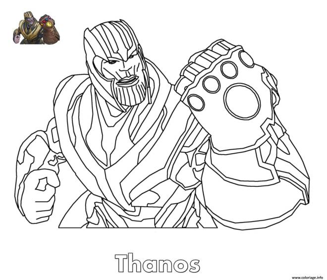 Coloriage et dessins gratuits Thanos Fortnite à imprimer
