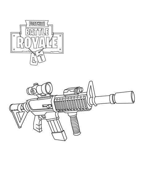 Coloriage et dessins gratuits Thermal Scope Assault Rifle Fortnite à imprimer