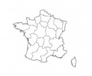 Coloriage Carte de France
