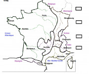 Coloriage Carte de France à colorier avec paint