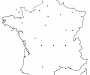 Coloriage Carte de France à colorier par département