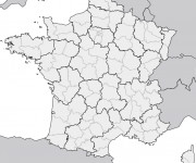 Coloriage Carte de France dans L'environnement européen