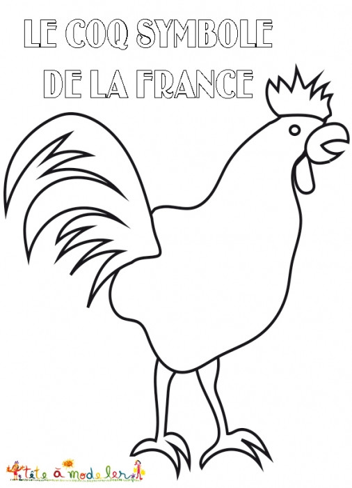 Coloriage et dessins gratuits Coq Français pour enfant à imprimer