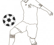 Coloriage Footballeur Français