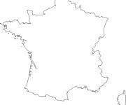 Coloriage France Carte simple