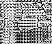 Coloriage France et ses voisins européens