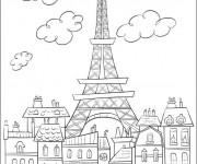 Coloriage France Paris magnifique