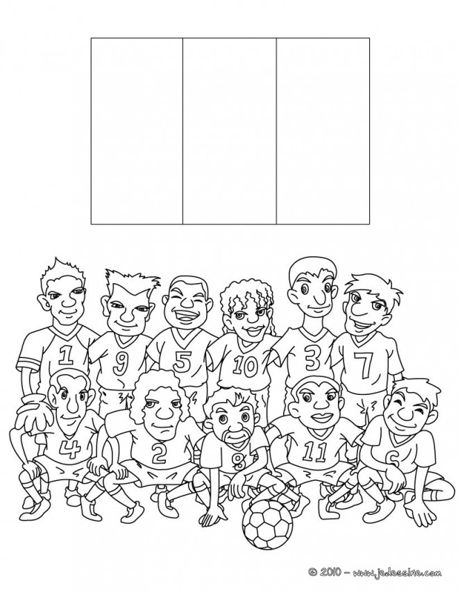 Coloriage Léquipe Française De Football