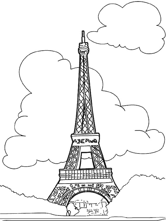 Coloriage et dessins gratuits La Tour Eiffel à imprimer