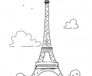 Coloriage Le Tour Eiffel en France