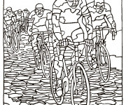 Coloriage Paysage de Tour de France