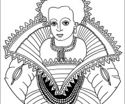 Coloriage Reine Vierge