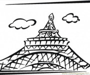 Coloriage Tour Eiffel à Paris