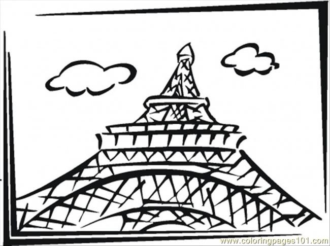 Coloriage et dessins gratuits Tour Eiffel à Paris à imprimer