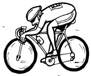 Coloriage Un Cycliste en France