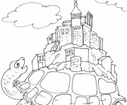 Coloriage Ville sur Tortue magique