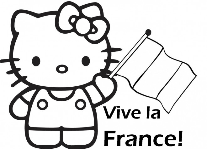 Coloriage et dessins gratuits Vive La France à imprimer