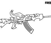 Coloriage et dessins gratuit AK 47 Blue Flame à imprimer