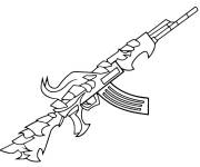 Coloriage et dessins gratuit Ak 47 Blue Flame Draco à imprimer