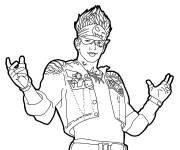 Coloriage Alvaro de Free Fire