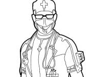 Coloriage Docteur Sanity de Free Fire