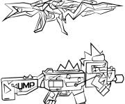 Coloriage Evo Xm8 et Ump Gun de Free Fire