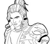 Coloriage Hayato personnage de jeu mobile