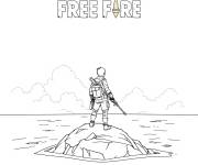 Coloriage Ile de Free Fire