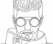 Coloriage Joueur Dj Alok de Free Fire