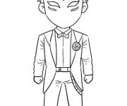 Coloriage et dessins gratuit Joueur masqu&eacute; de Free Fire à imprimer