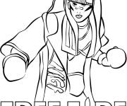 Coloriage Ko Night Luck de Free Fire