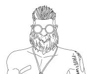 Coloriage Old man de Free Fire