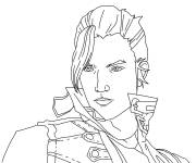 Coloriage Personnage Hayato de Free Fire