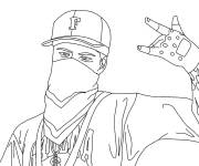 Coloriage Personnage Hip Hop de Free Fire
