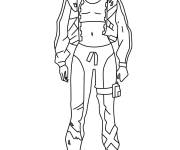 Coloriage Portrait du personnage f&eacute;minine Kelly