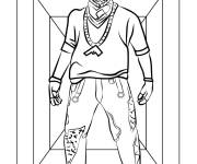 Coloriage Sakura, personnage de Free Fire