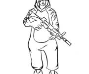 Coloriage et dessins gratuit Skin Dino Tiger de Free Fire à imprimer