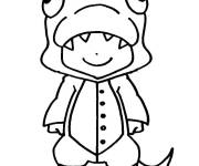 Coloriage Skin dinosaure de Free Fire