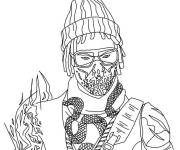 Coloriage et dessins gratuit Soldat bucks rapper à imprimer