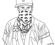 Coloriage Soldat du jeu mobile Free Fire