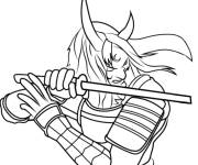 Coloriage Zombie Samurai de Free Fire
