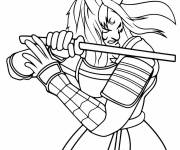 Coloriage Zombie Samurai Free Fire par Garena