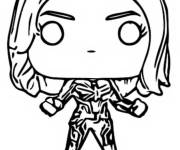 Coloriage Funko Pop de captain marvel